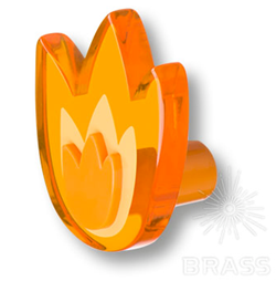 665NAX Ручка-кнопка выполнена в форме тюльпана, цвет оранжевый